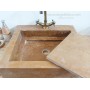 12x50x55cm Gizli Gider Doğal Taş Banyo Lavabo Modelleri -DT1456